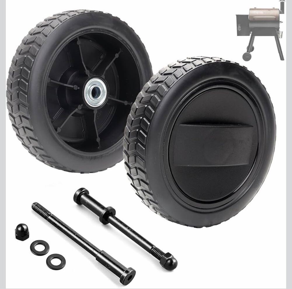 NIB 2-Pack 7” Replacement Grill Wheels for Traeger KIT0138 HDW332